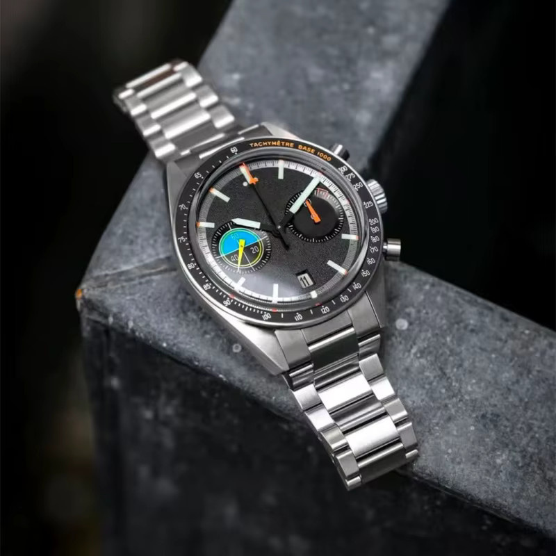 CILOA Armbanduhr, Quarz, Edelstahl, Schwarz, Rund, Herren - Bild 3
