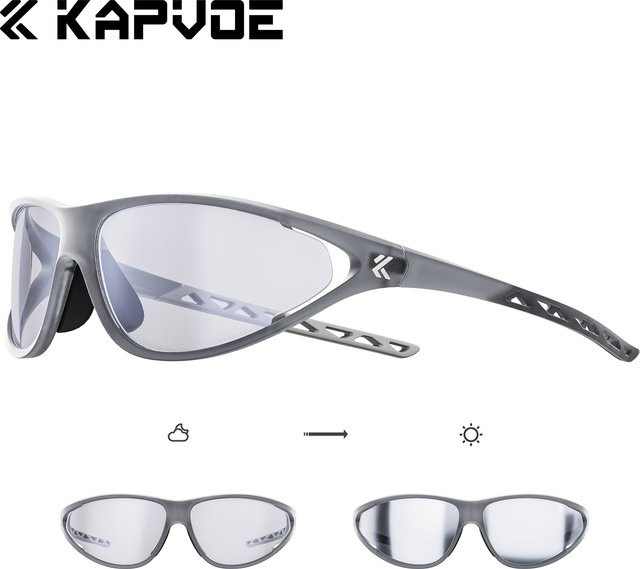 Kapvoe Sportsonnenbrille, Herren, Vollrand, Kunststoff, Photochrom - Bild 1