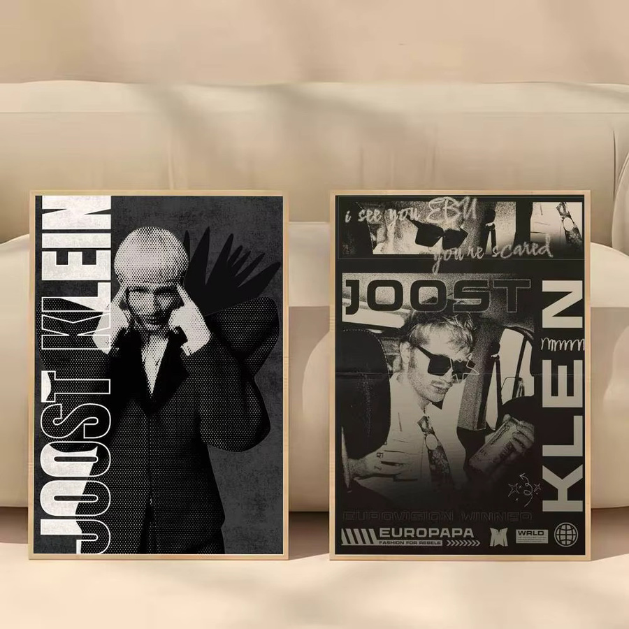 Moetch Wanddekoration Joost Klein Singer Poster, selbstklebender wasserfester Papieraufkleber, Mehrfarbig, Rechteckig - Bild 2