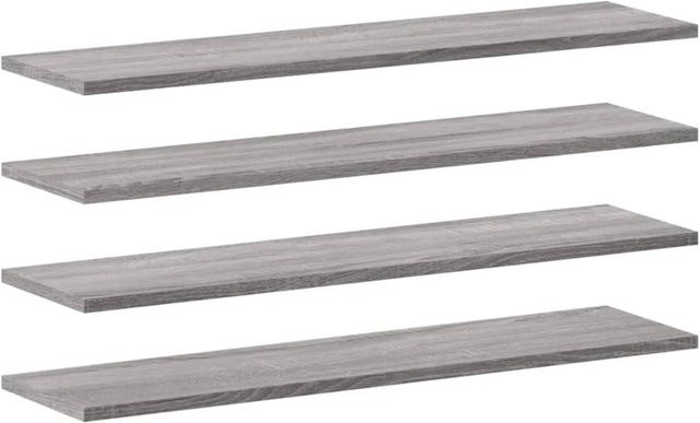 vidaXL Wandregale Set 4 Stück in Grau Sonoma aus Holzwerkstoff, B: 80 cm, T: 20 cm, H: 1,5 cm - Bild 1