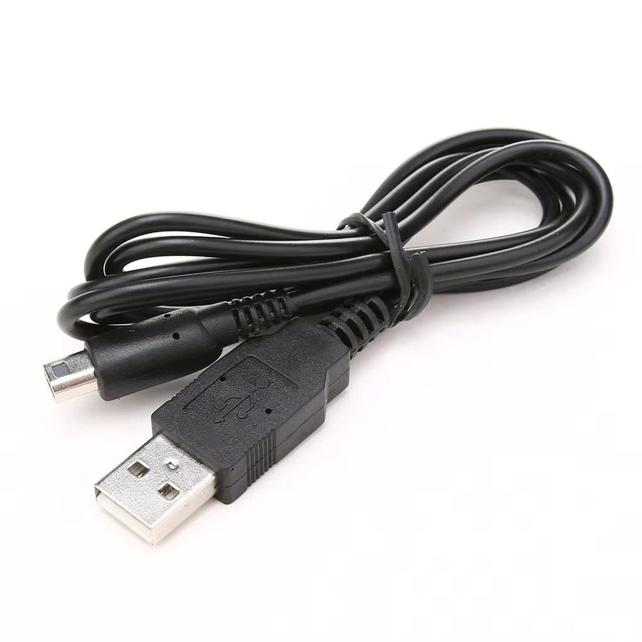 USB-Ladekabel und Datensynchronisationskabel für Nintendo 2DS, 3DS und 3DS XL in Schwarz, Länge: 100 cm - Bild 3