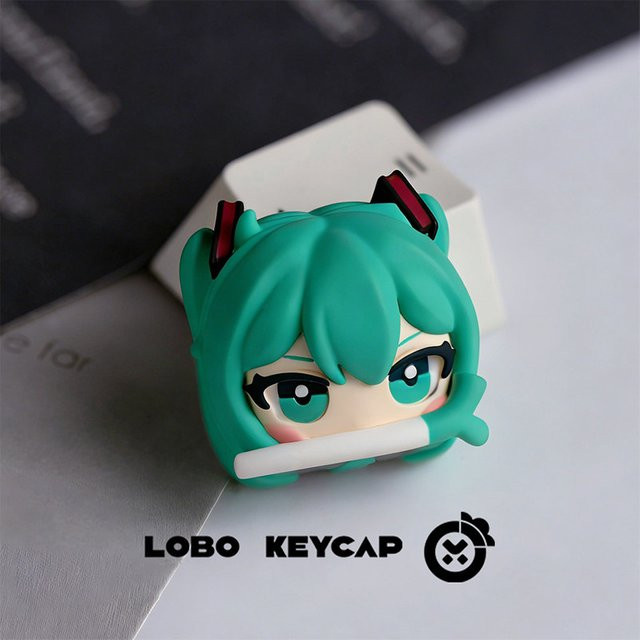 Bandai Hatsune Miku Scallion Artisan Esc Ersatz-Tastenkappe aus Kunstharz in Multicolour für mechanische Tastaturen - Bild 1