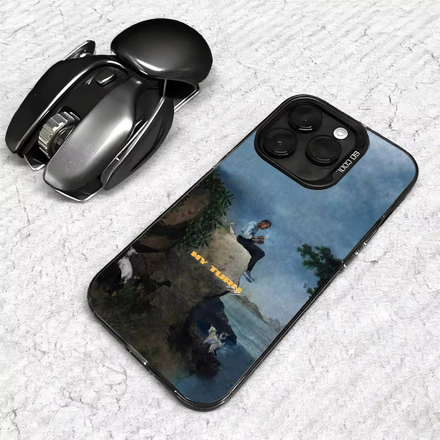 L-Lil Baby Rapper Handyhülle für iPhone 11 bis 16 Pro Max Plus in Multicolour mit Protect Plating Design - Bild 3