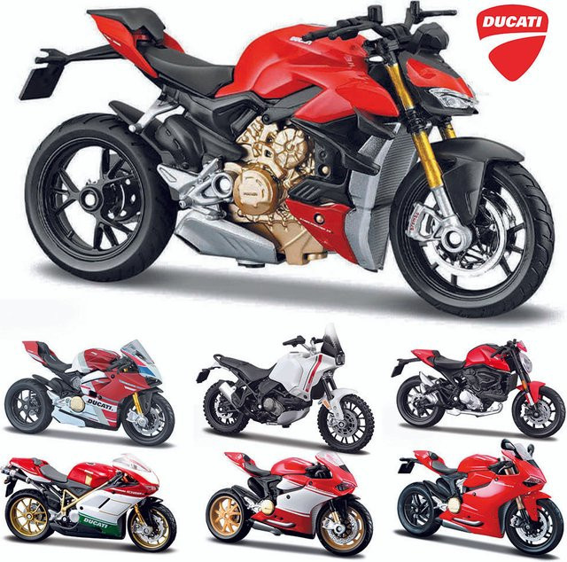 Maisto Ducati Super Naked V4 S, Motorrad-Druckgussmodell, 1:18, Metall, Rot, ab 3 Jahren - Bild 1