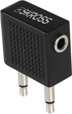 Skross Airplane Audio Adapter mit 3,5 mm Klinkenanschluss in Schwarz - Bild 1