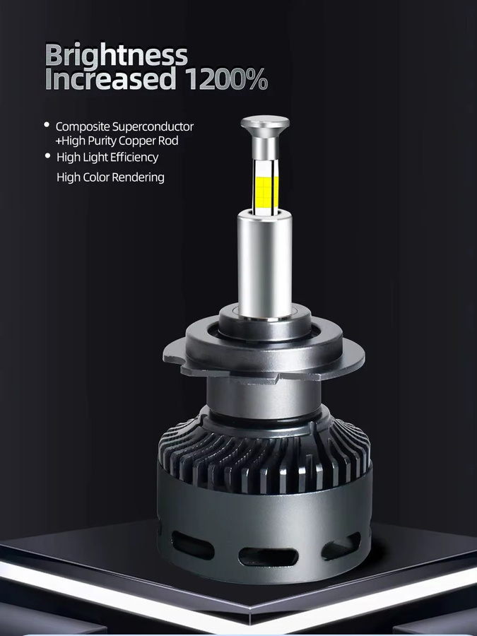 Ultrahelle 130 W 360 Grad LED-Scheinwerferlampen für Autolichter, 6000 K, 12 V, Farbe: Silber - Bild 7