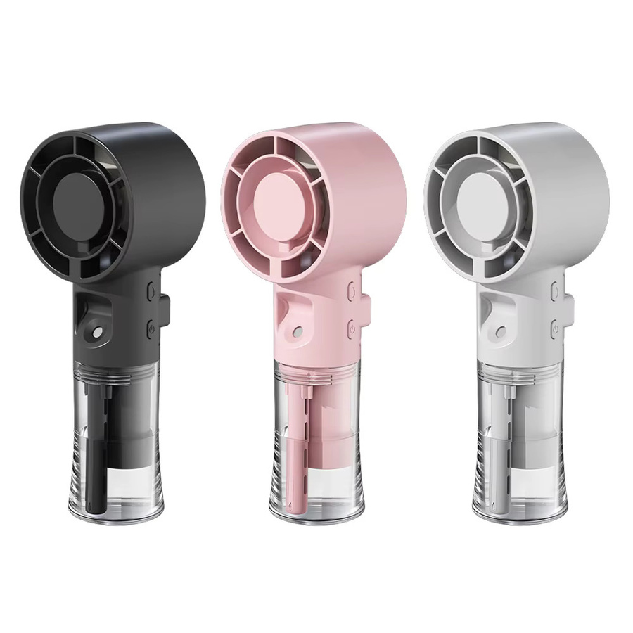 Tragbarer Wassernebelventilator von ragee in Pink mit 4 Geschwindigkeiten und wiederaufladbarer Funktion - Bild 5