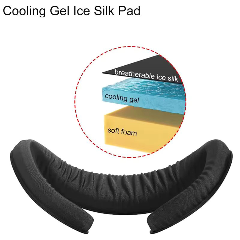 AAAEL-AMVR Ice Silk Pad für Meta VR-Brille, kühlende Gesichtsmaskenabdeckung als komfortable Ersatz-Gesichtsschnittstelle in Schwarz - Bild 3