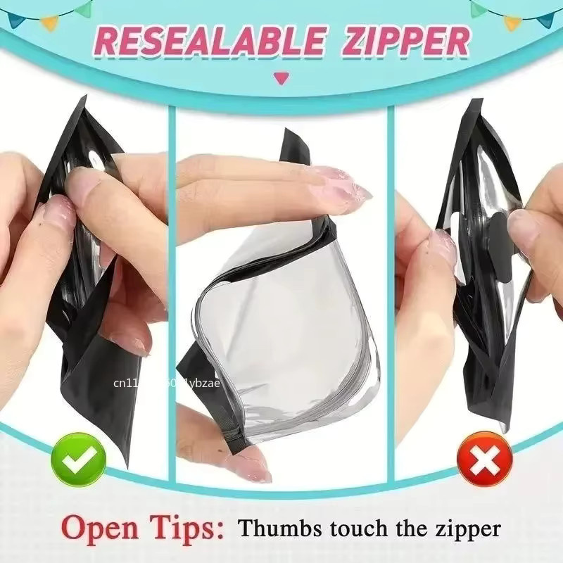 Holographische Laser Zip-Lock Beutel aus Kunststoff für Schmuck und DIY in Multicolor und Weiß - Bild 3