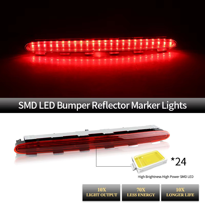LED Bremslicht für Mercedes Benz CLK W209 C209 Coupe und A209 Cabriolet 2002-2009, 3. Bremsleuchte High Mount Stop Signal, Farbe: Rot, Marke: SAARMAT - Bild 4