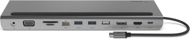 Belkin CONNECT 11-in-1 Multiport-Dockingstation USB-C mit HDMI, DisplayPort und 1GbE in Grau/Schwarz - Bild 2