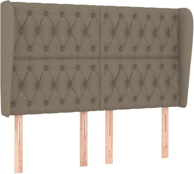 vidaXL Kopfteil mit Ohren in Taupe, Stoff, B/T/H: 147 x 23 x 118 cm - Bild 1