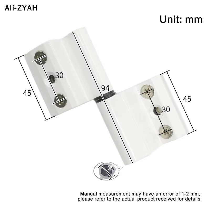 ZYH Isolierte Klappgelenke aus Aluminiumlegierung für Türen und Fenster in Edelstahloptik - Bild 3
