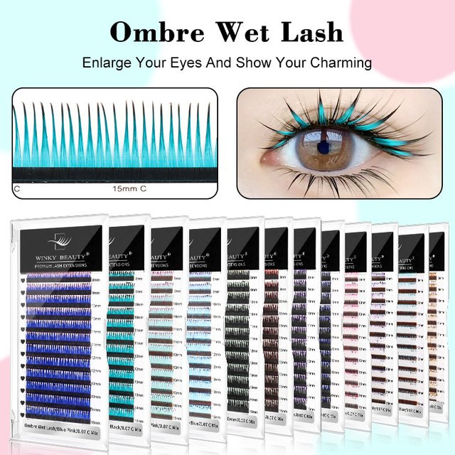 Winky Beauty Wimpernverlängerung, Ombre, 12 Farben, Natürlich - Bild 1