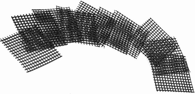KaiSai 10er Set Gartenarbeit Mesh-Matten aus Kunststoff für Blumentöpfe in Schwarz - Bild 1