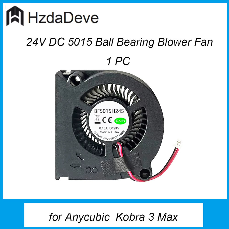 Anycubic Axial-Kühlventilator für Kobra 3 Max, DC 24V Kugellager-Lüfter für Extruder Hotend und Kühlkörper, Schwarz - Bild 6
