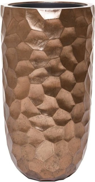 Vivanno Bodenvase Amolar Pflanzkübel in Satinbronze aus Fiberglas, B/T/H: 41 x 41 x 75 cm - Bild 1