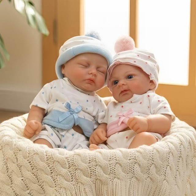 AnjoDoll Silikon-Reborn-Puppen, 13 Zoll, mit offenem Mund, bunt - Bild 1