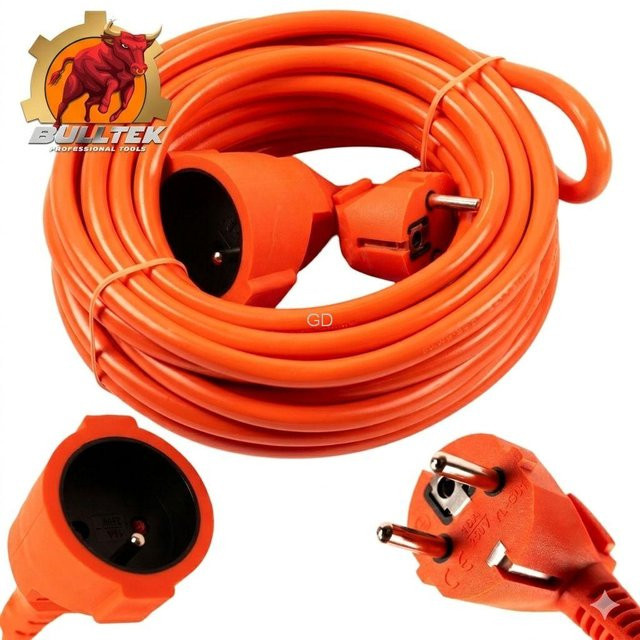 BullTek Gartenverlängerungskabel Orange, Länge: 10 m, 3x2,5mm² - Bild 1