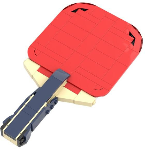 Gobricks Roter Tischtennis Schläger, Bausteine Miniatur, ab 14 Jahren - Bild 1