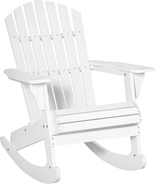Outsunny Adirondack Gartenstuhl aus Tannenholz in Weiß, B/T/H: 94 x 77 x 97 cm - Bild 1