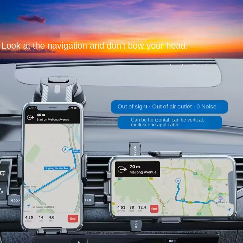 Universeller Auto-Handyhalter mit Saugnapf für Navigation in Schwarz - Bild 5