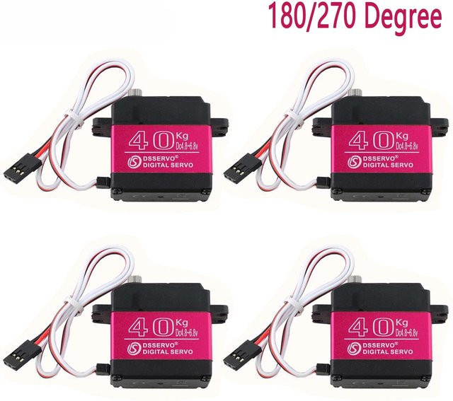 Dsservo RC Digital Servo, 4-teiliges Set, IP66 Wasserdicht, 180/270 Grad Winkel, 25T - Bild 1
