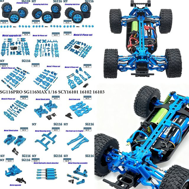YOUSHANGBAO Upgrade-Armsitz, ferngesteuertes Auto-Zubehör, 1:16, Metall, Blau - Bild 1
