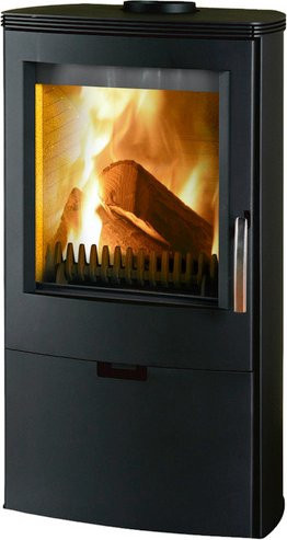 THORMA Kaminofen Falun in Schwarz aus Stahlblech mit 8 kW Leistung, B/T/H: 108,0 x 54,9 x 39,0 cm - Bild 1