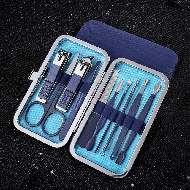 TPFBeauty Maniküre- & Pediküre-Set, 10-teilig, Blau, Unisex - Bild 1