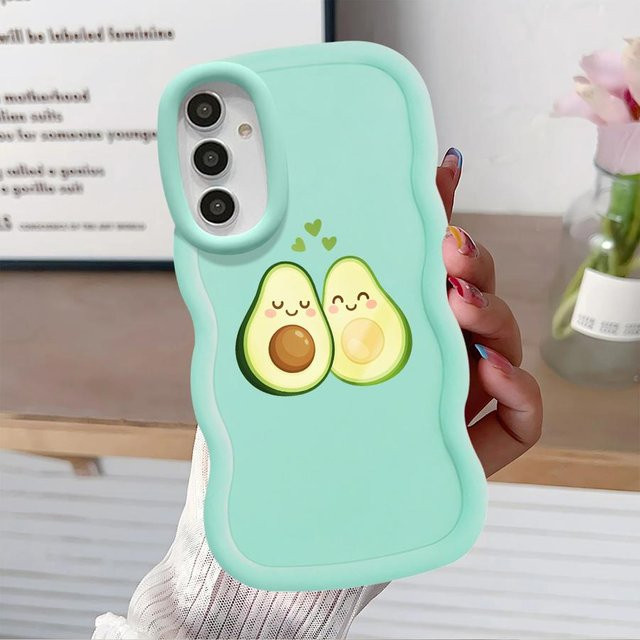 Grüne Avocado Handyhülle für Samsung Galaxy A-Serie (A03, A04, A05, A05s, A06, A11, A12, A13, A14, A15, A16, A21s, A22, A23, A33, A52, A53) - Bild 1