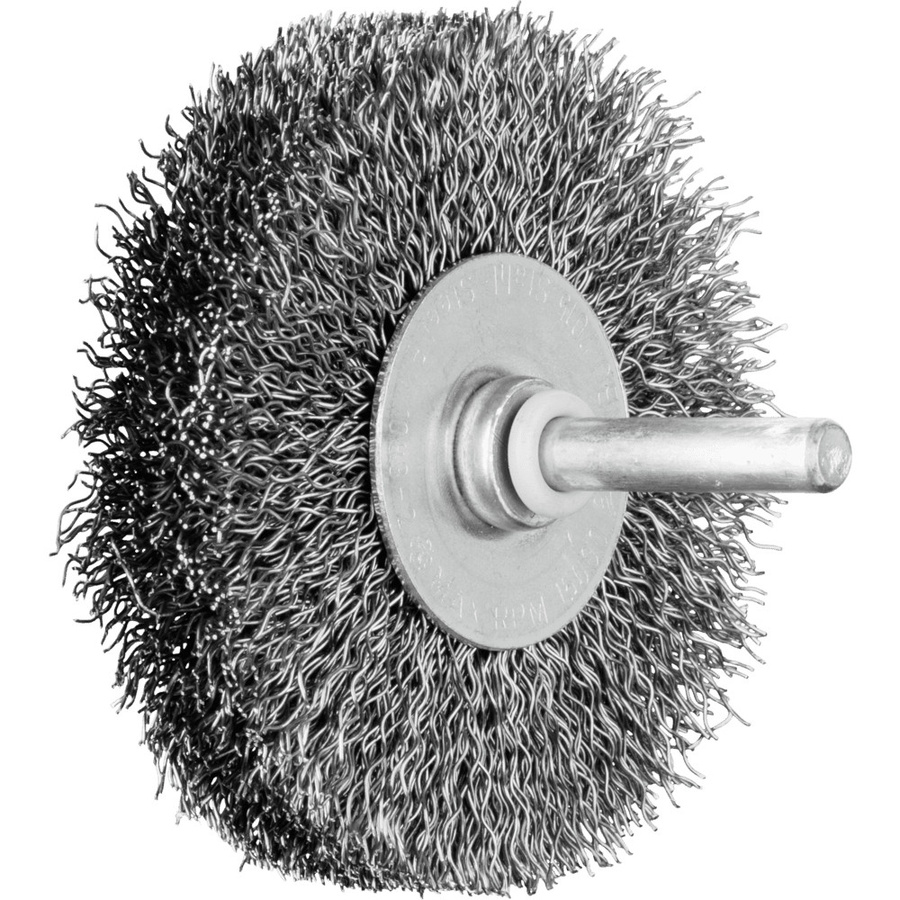 PFERD TOOLS Rundbürste ungezopft RBU in Silber mit Stahl-Draht-Ø 0,30 mm, Durchmesser: 70 mm, Breite: 15 mm, Schaft-Ø: 6 mm - Bild 1
