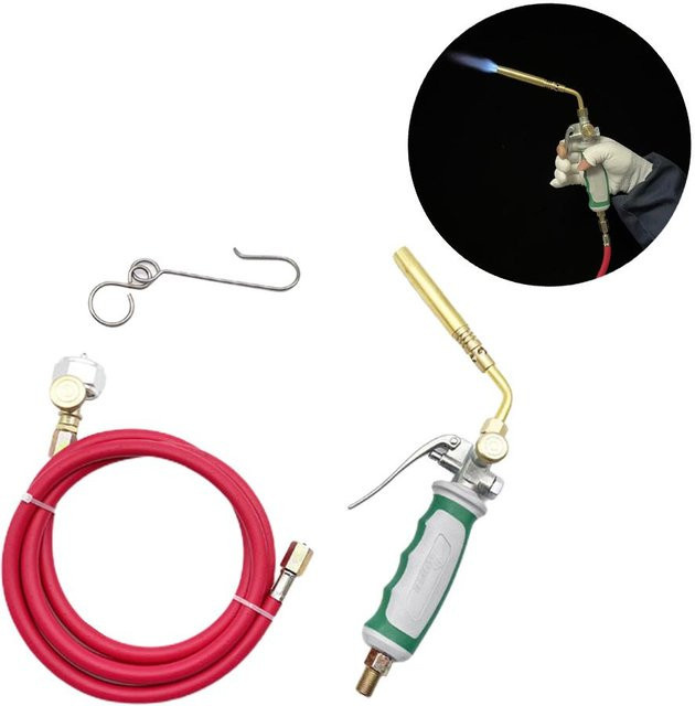 CosyHome Mehrzweck-Mapp- und Propanbrenner mit 1,6 m Schlauch und Trigger-Start in Mehrfarbig mit Messing-Elementen - Bild 1
