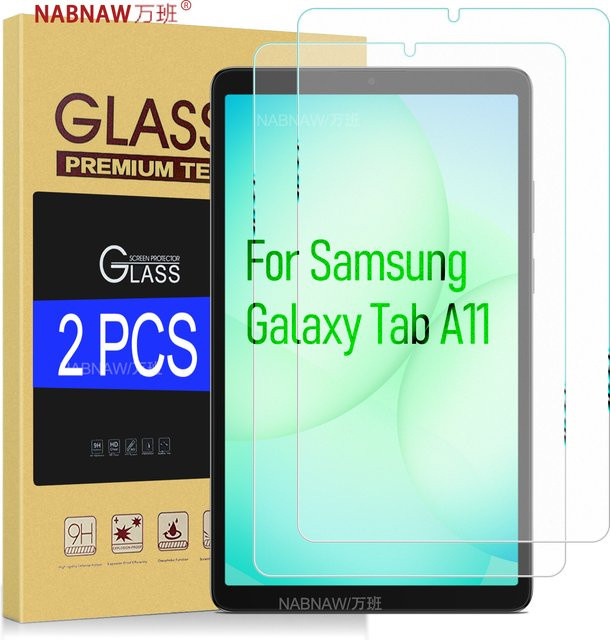 NABNAW Displayschutzfolie aus gehärtetem Glas für Samsung Galaxy Tab A11 8,7 Zoll, transparent, 2er-Pack - Bild 1