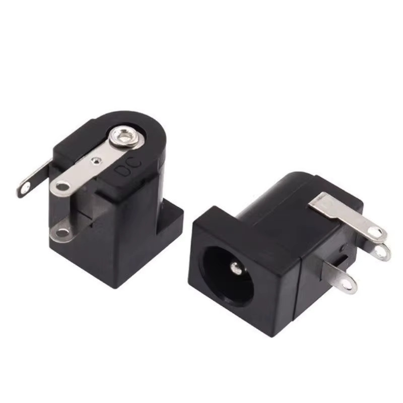ELECAPITAL 10 Stück DC-005 Strombuchsen in Schwarz, rechtwinklige Barrel-Typ DC-Anschlüsse für die Leiterplattenmontage, 5,5 x 2,1 mm - Bild 2