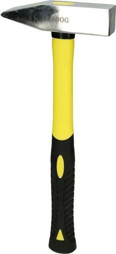 KS Tools Schlosserhammer Gelb mit Glasfaserstiel und Stahlkopf, Gewicht: 1,15 kg, Länge: 340 mm - Bild 1
