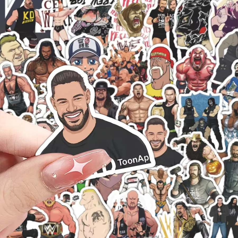 GOGOTU Wrestling Cartoon Aufkleber, 60-teiliges Set - Bild 3