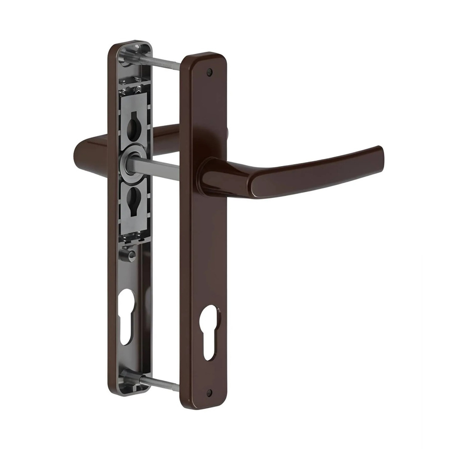Panto Griffgarnitur Smart Line aus Aluminium in Braun mit 92 mm Lochabstand - Bild 2