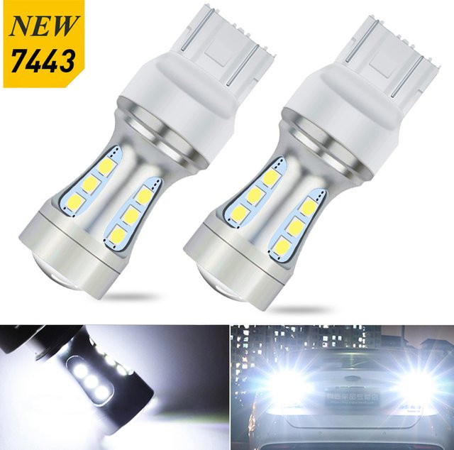 Neallor LED Bremslicht und Blinker Birnen Set T20 W21/5W 7443 580 WY21W für Auto und Motorrad 12V, 2 Stück - Bild 1