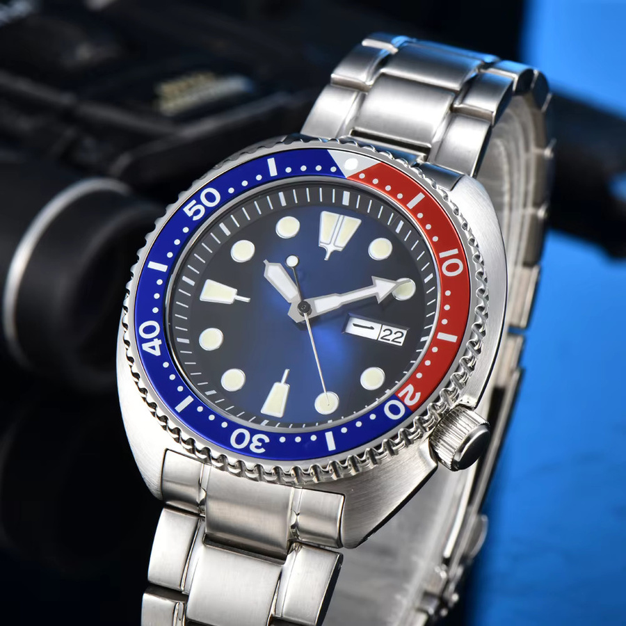 Parnsrpe Armbanduhr, Automatik, Edelstahl, blaues Zifferblatt, Herren - Bild 3