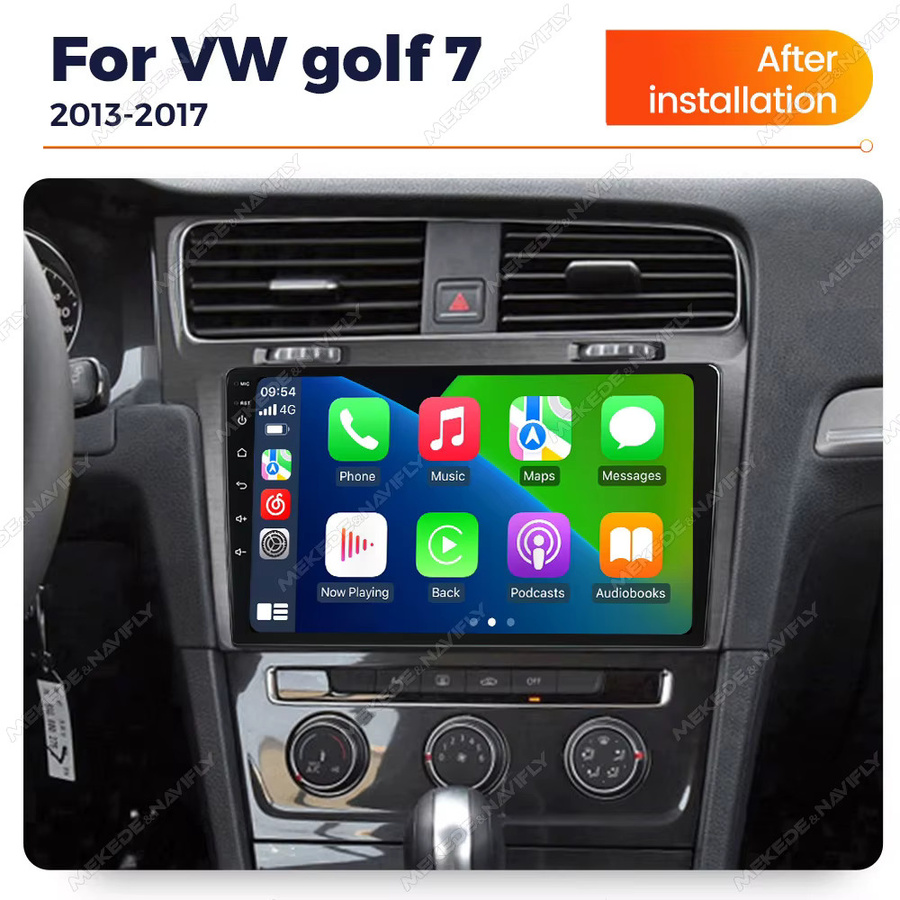 NAVIFANS Android 14 Autoradio mit 10 Zoll IPS Display für Volkswagen VW Golf 7 MK7 GTI, 8-Kern DSP Multimedia Player mit GPS, Schwarz - Bild 2