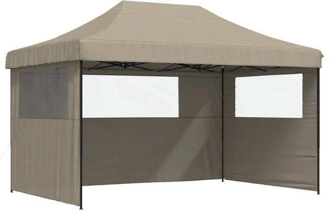 vidaXL Party-Zelt in Beige und Weiß aus Polyester und Stahl, B/T/H: 440 x 292 x 315 cm - Bild 1