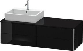 Duravit Waschtischunterschrank XSquare in Schwarz Hochglanz, B/T/H: 140 x 54,8 x 40 cm - Bild 1