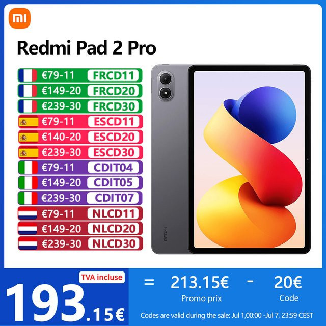 Xiaomi Redmi Pad 2 Pro Wi-Fi Tablet in Grau mit Snapdragon 7s Gen 4, 12,1 Zoll 2,5K Display und 12000 mAh Akku - Bild 1
