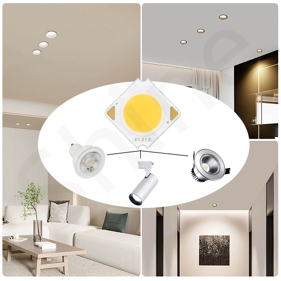 10er Set DT&ZM Hochleistungs Bridge Lux LED COB Chips Warmweiß für Spotlight und Downlight Zubehör DIY, Durchmesser: 13 mm - Bild 2