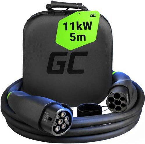 Green Cell eMobility Typ-2 Ladekabel in Schwarz, Länge: 5 m - Bild 1