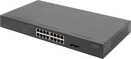 Digitus DN-95347-2 19 Zoll Gigabit Netzwerk-Switch mit 16 Ports und PoE-Funktion in Schwarz - Bild 2