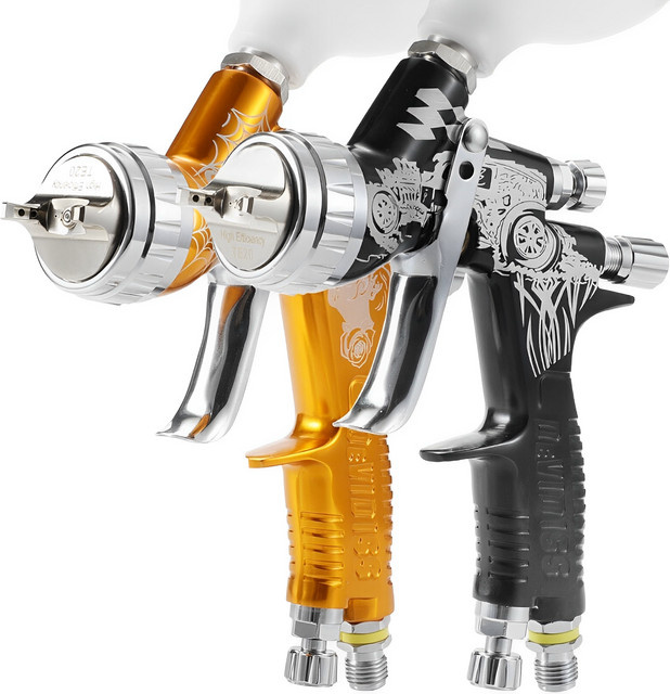 DEVIDISS GTE Pro TE20 Lite HVLP-Spritzpistole in Grau mit 1,3 mm Düse für Lackierungen - Bild 1