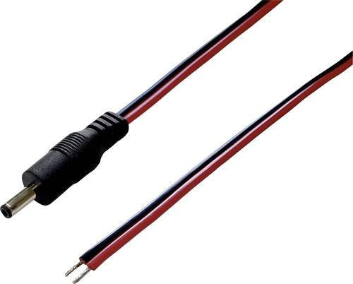 BKL Electronic Niedervolt-Anschlusskabel mit Niedervolt-Stecker und offenen Kabelenden, Farbe: Schwarz, Länge: 2,00 m - Bild 1