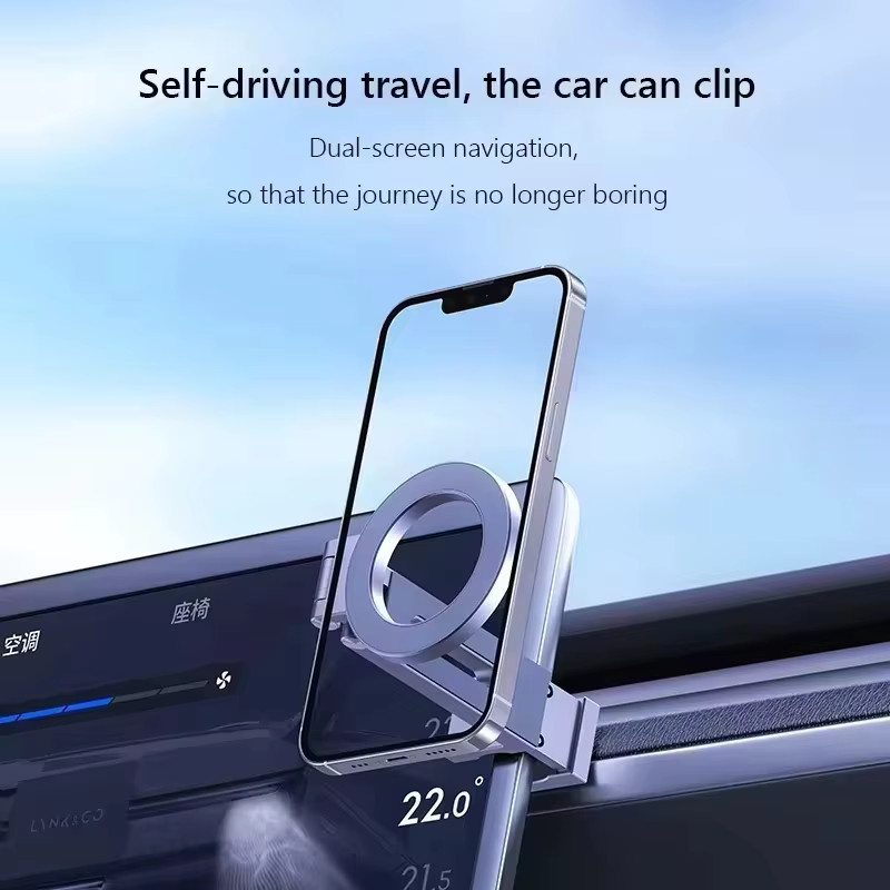 Magnetischer faltbarer Telefonstativhalter 360 Grad drehbar in Grau für iPhone und Samsung, tragbarer Handy-Ständer für Videoaufnahmen und Reisen - Bild 5